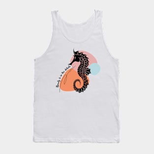 Beauty is in the details. Seahorses. Aesthetic Tank Top